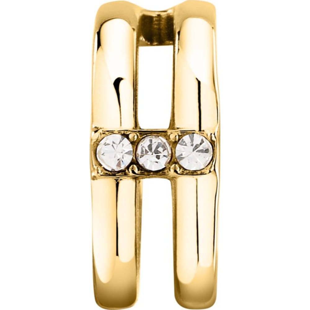 Mono Orecchino Earcuff a Cerchio in Acciaio Dorato e Cristalli Bianchi – Morellato SAUP40