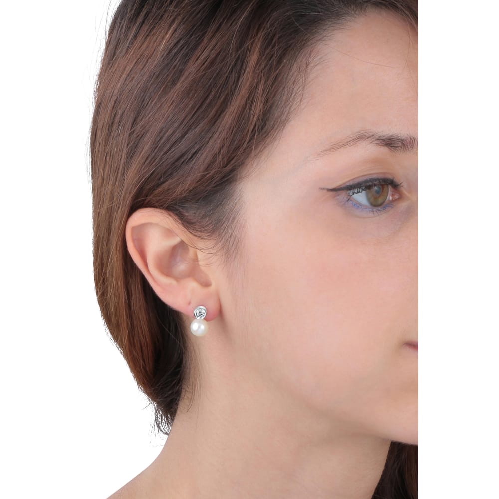 Orecchini Pendenti Perla essenziale in Argento e Perle coltivate – Morellato SANH04