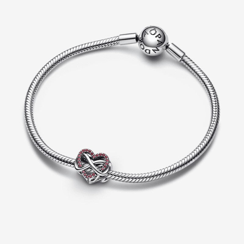 Charm Cuore Rosso e Infinito