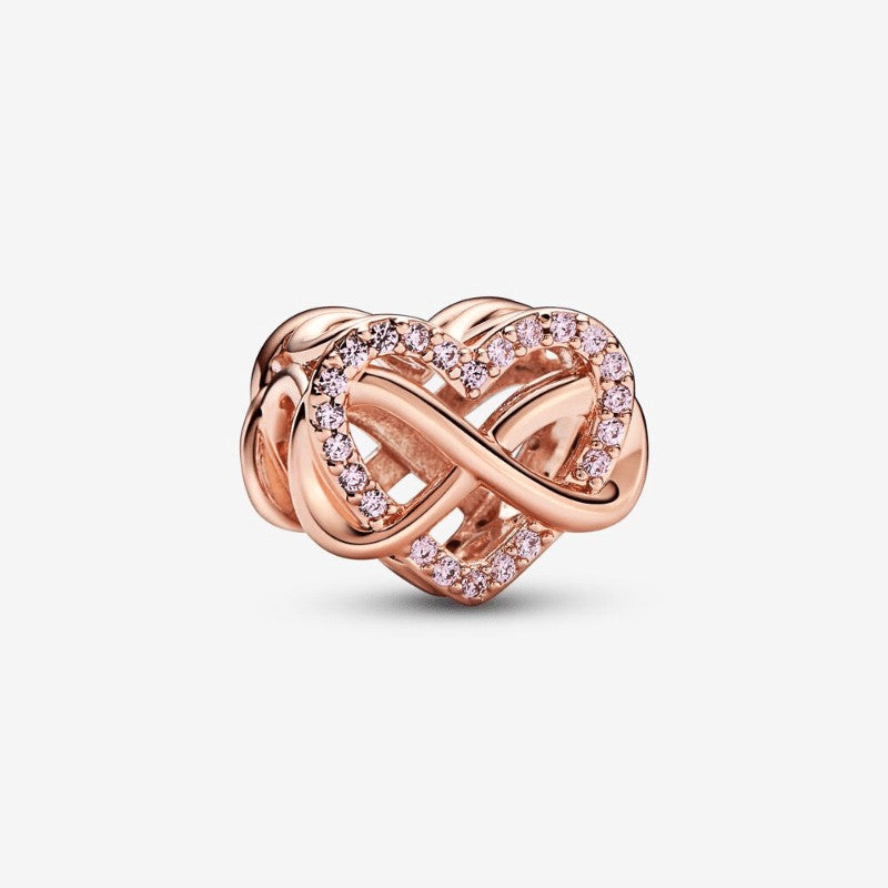 Charm Cuore Rosa e Infinito