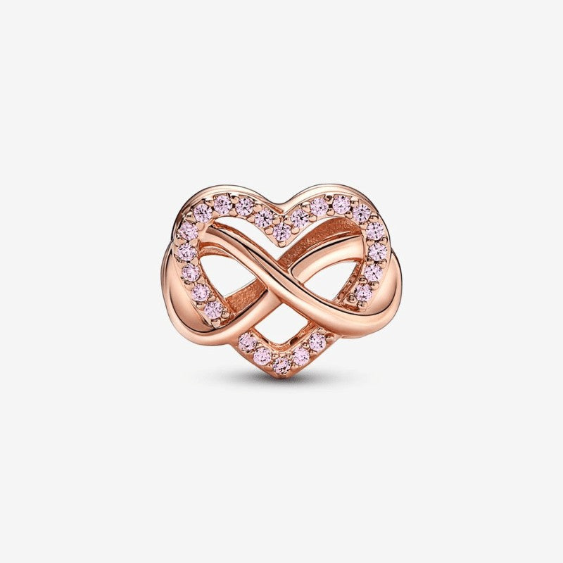Charm Cuore Rosa e Infinito