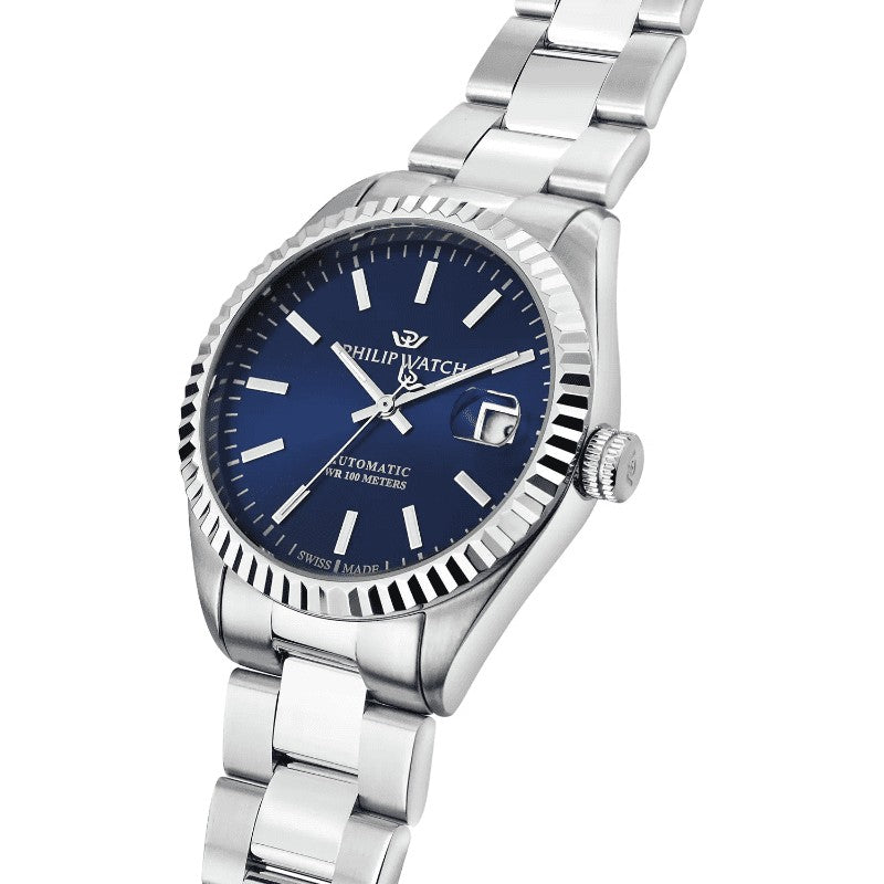 PHILIP WATCH | Orologio Automatico Tempo e Data Caribe Blu