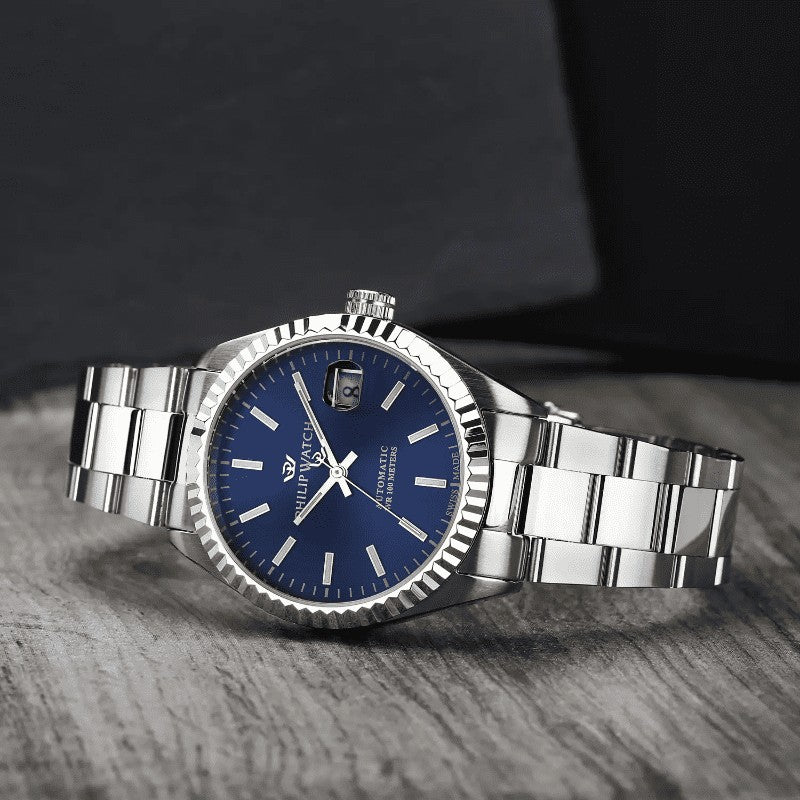 PHILIP WATCH | Orologio Automatico Tempo e Data Caribe Blu