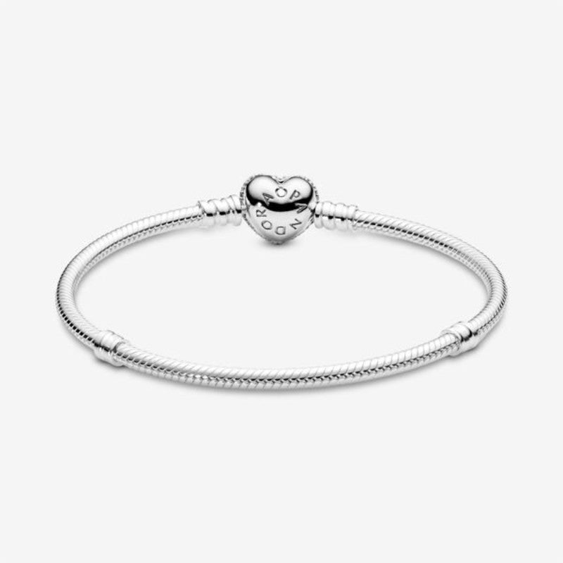 Bracciale con Chiusura a Cuore Pavè