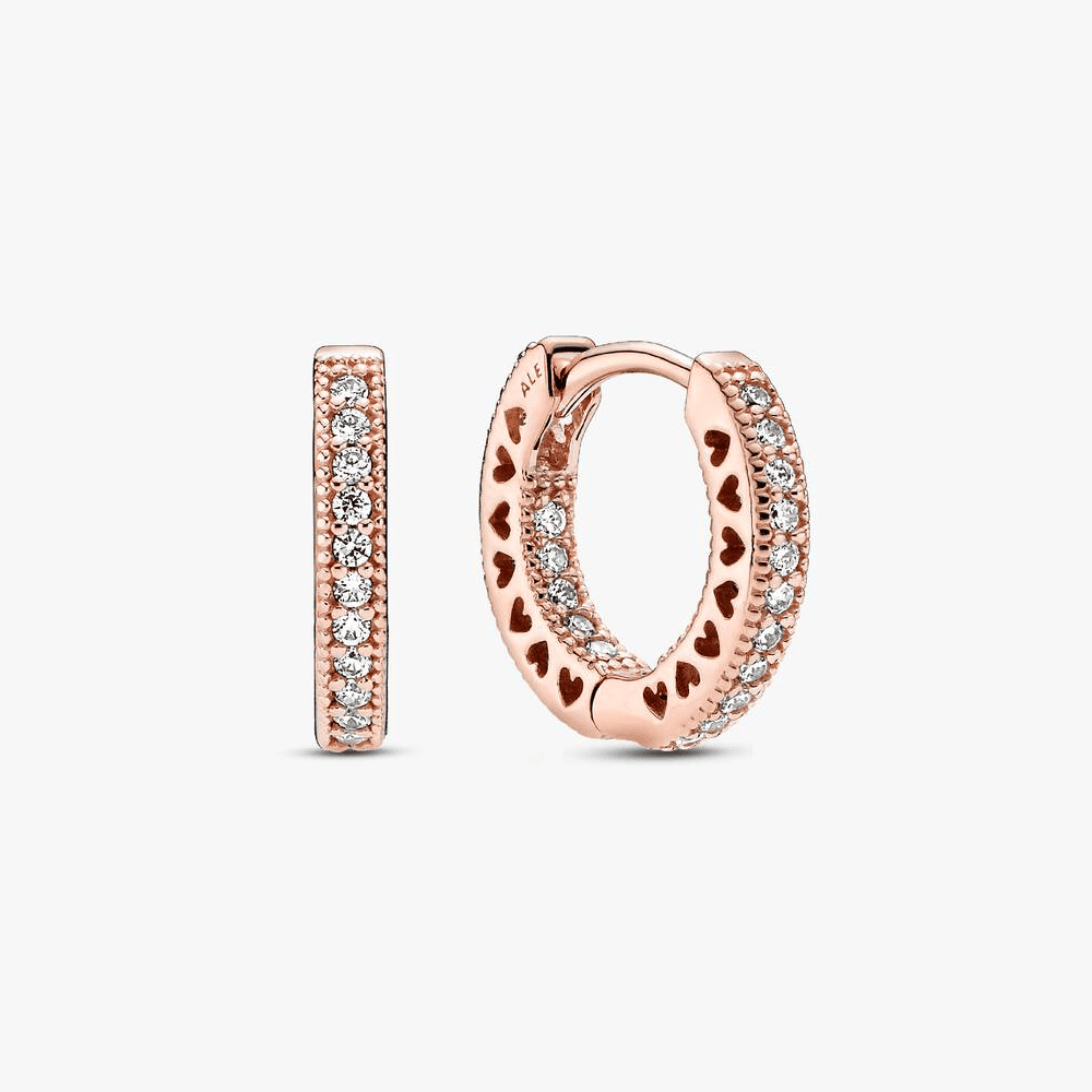 Cerchi Pietre e Cuori oro rosa