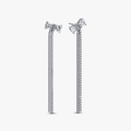 Orecchini pendenti Fiocco luminoso e Pavé a Cascata