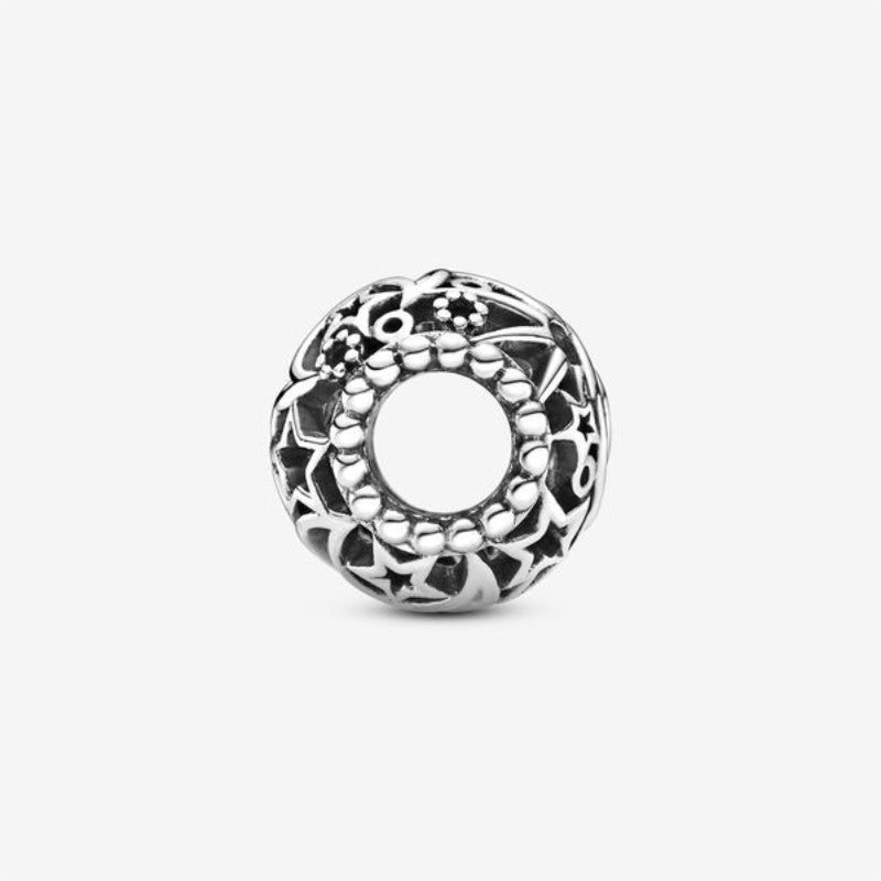 Charm openwork Sole, stella e luna