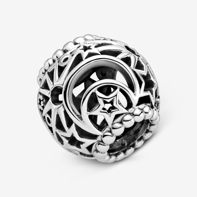 Charm openwork Sole, stella e luna