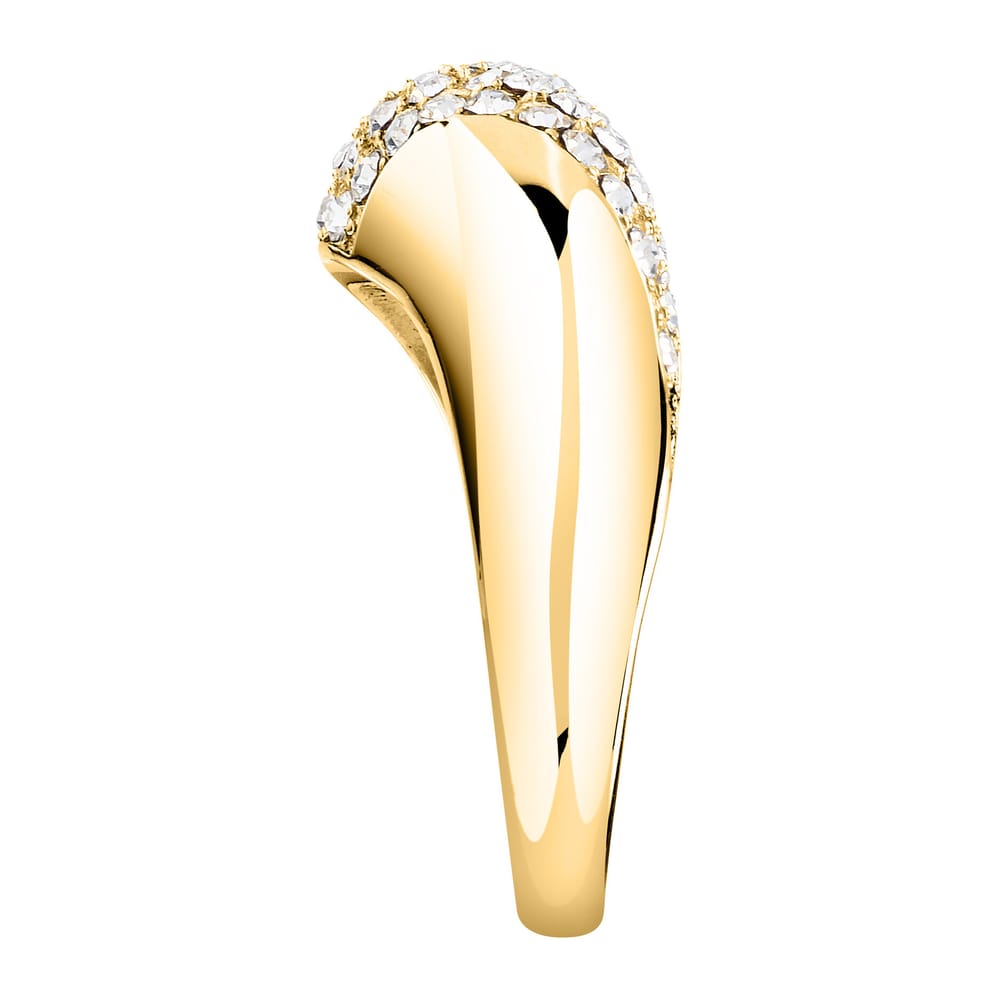 Anello Chevalier Design in Acciaio Dorato e Cristalli Bianchi – Morellato SAYP13