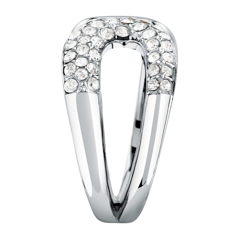 Anello Design a Fascia in Acciaio e Cristalli Bianchi – Morellato SAYP34