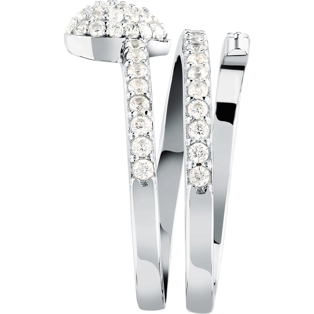 Anello Contrarié Nobile Cuore in Argento e Zirconi Bianchi – Morellato SAZK07