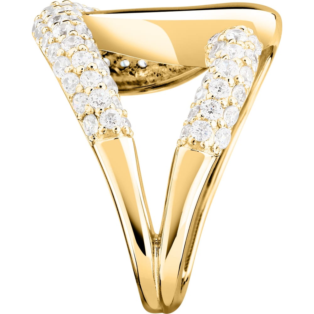 Anello Pavé in Argento Dorato e Zirconi Bianchi – Morellato SAZB20