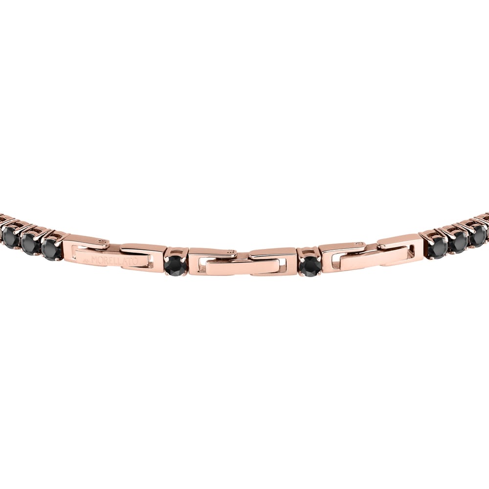 Bracciale Tennis Club in Acciaio Rosato e Zirconi Neri – Morellato SABV04