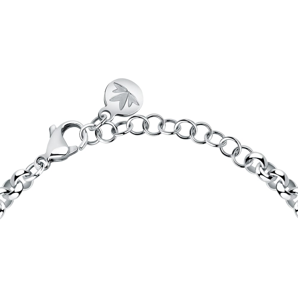 Bracciale Design in Acciaio e Cristalli Bianchi – Morellato SAYP28