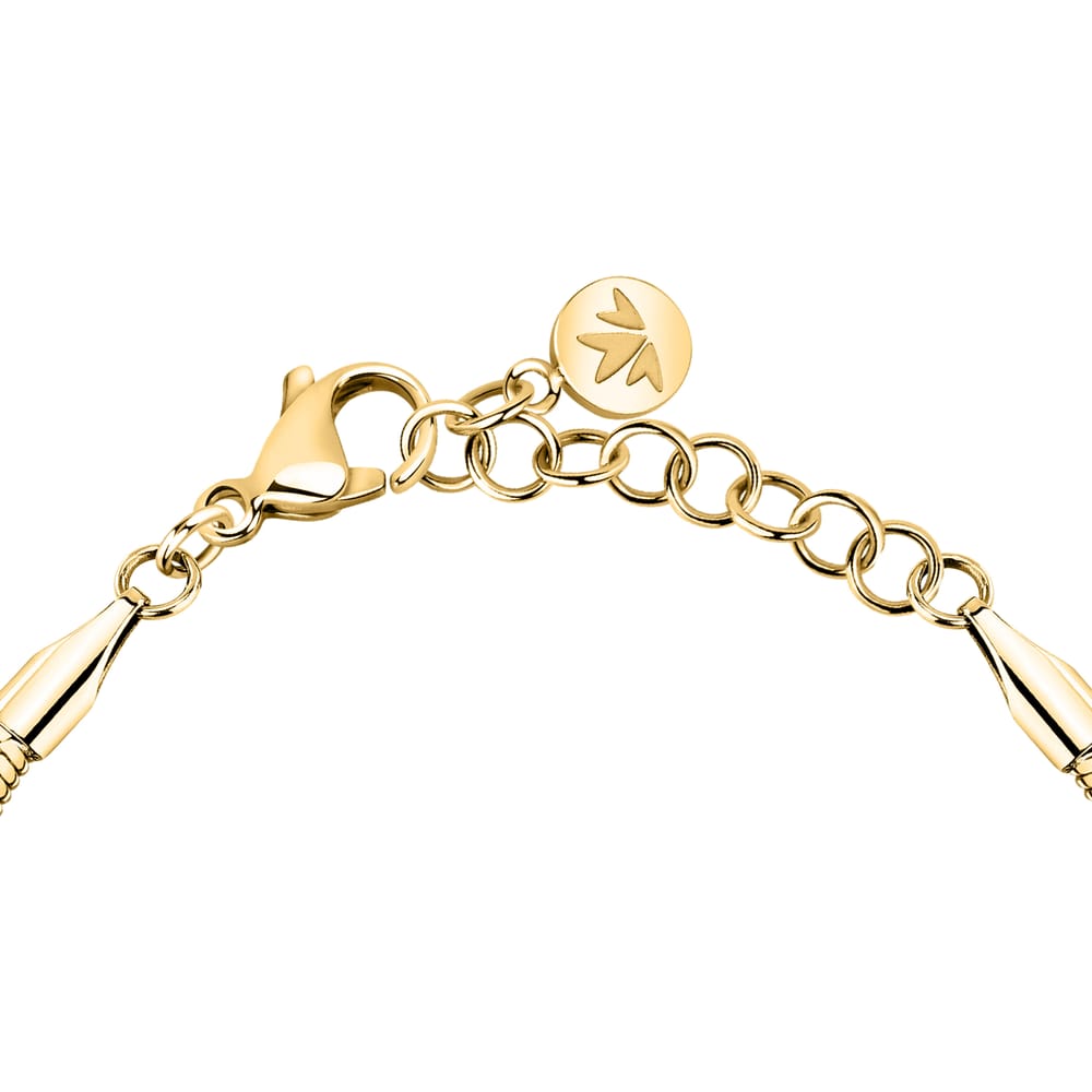 Bracciale Gioia a Catena in Acciaio Dorato e Cristalli Verdi – Morellato SAVY31