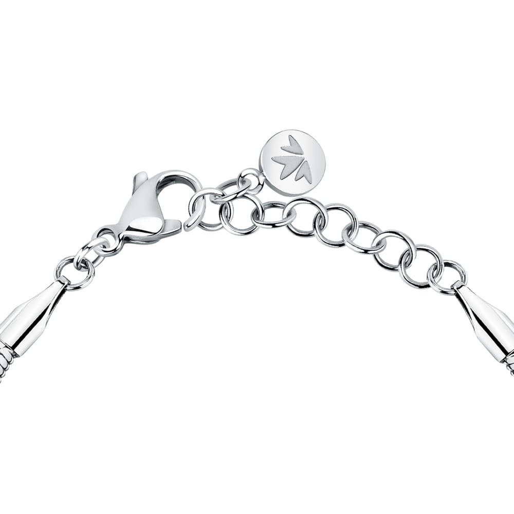 Bracciale Gioia a Catena in Acciaio e Cristalli Bianchi – Morellato SAVY35