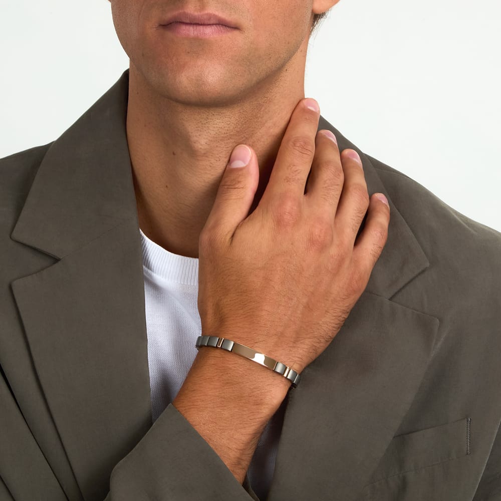 Bracciale Prisma a Catena in Acciaio Rosato – Morellato SARN02 indossato