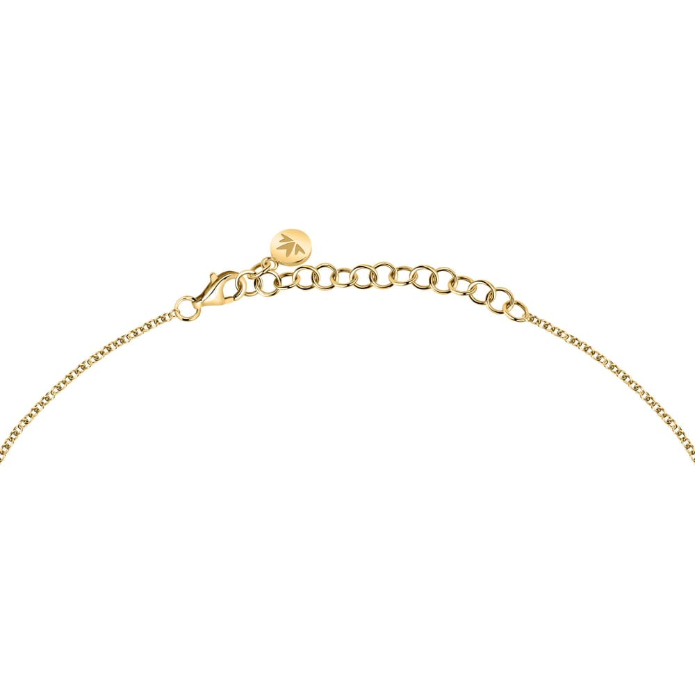 Collana Perla con Pendente in Argento Dorato e Zirconi Bianchi – Morellato SXU56