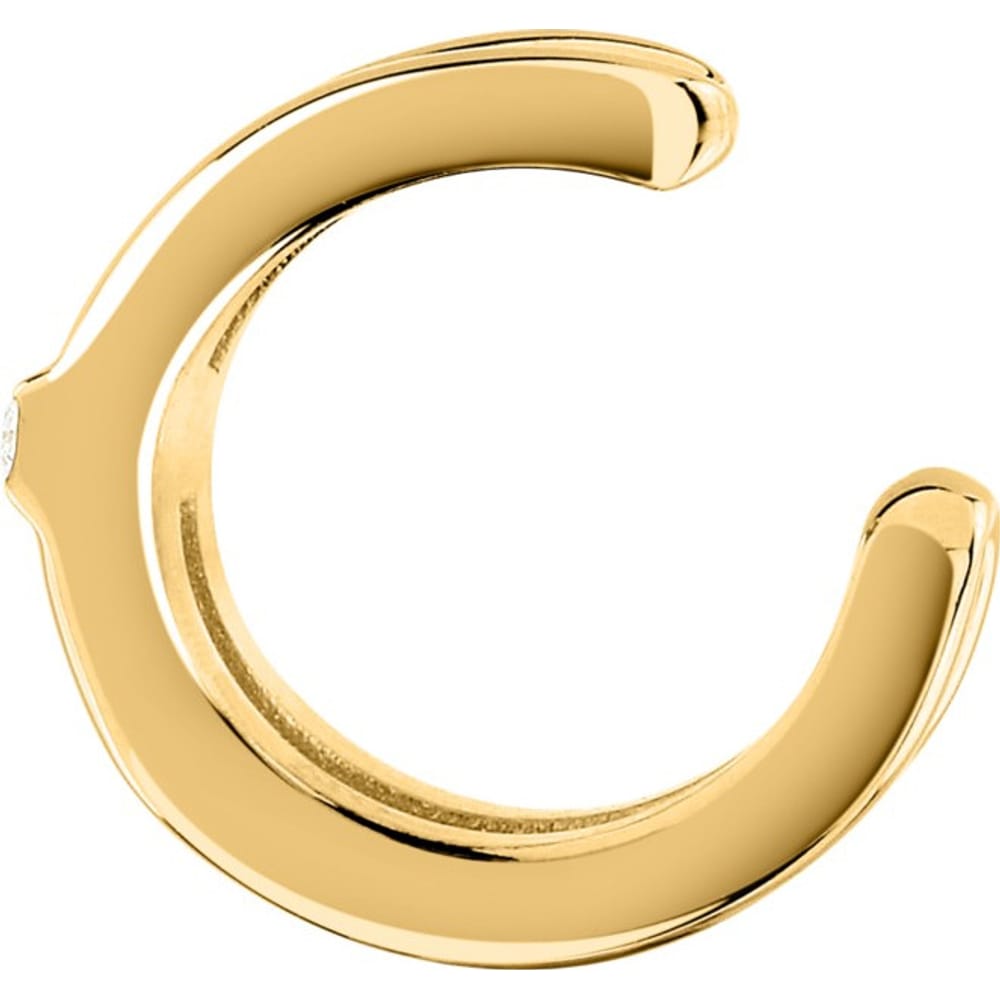 Mono Orecchino Earcuff a Cerchio in Acciaio Dorato e Cristalli Bianchi – Morellato SAUP40