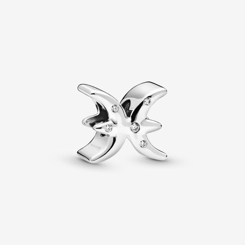 Charm dello zodiaco Pesci scintillante