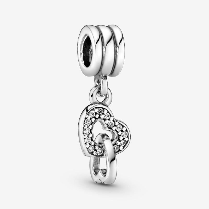 Charm pendente Cuori intrecciati