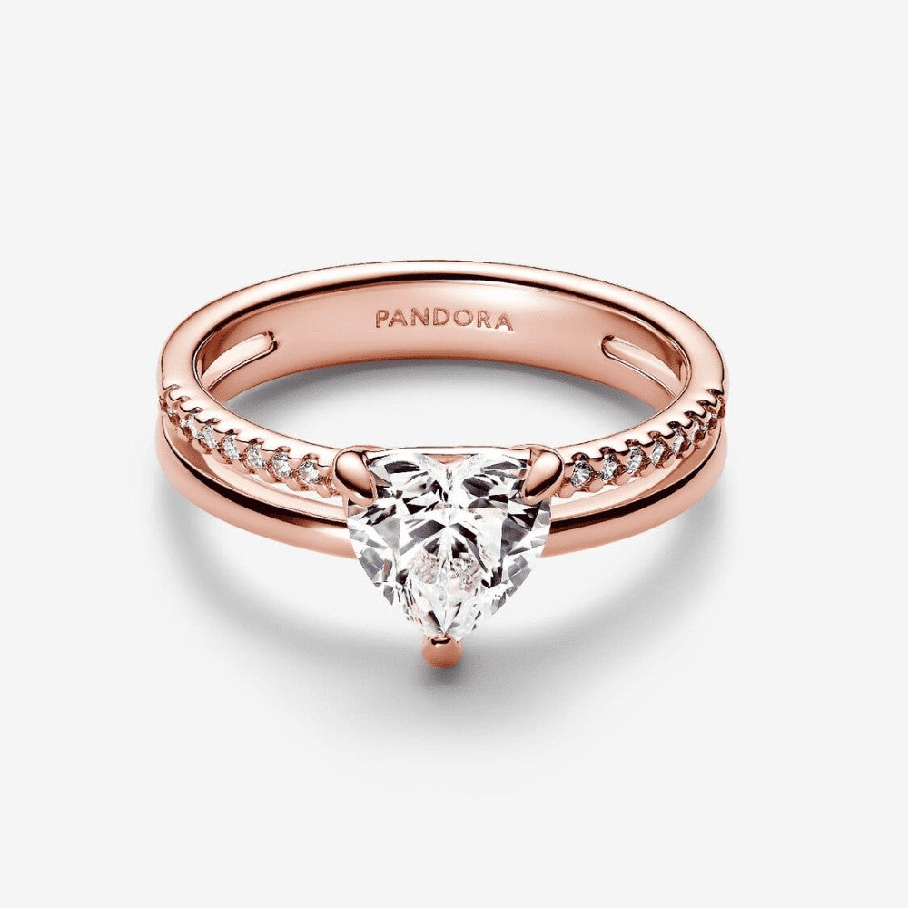 Doppia Fascia con Cuore oro rosa