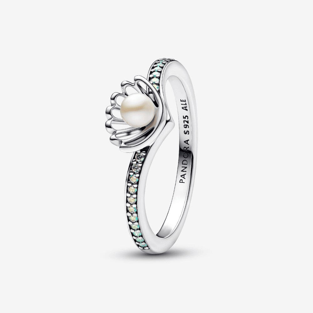 Pandora | Principesse Disney, Ariel, Anello con Perla d'Acqua Dolce Coltivata