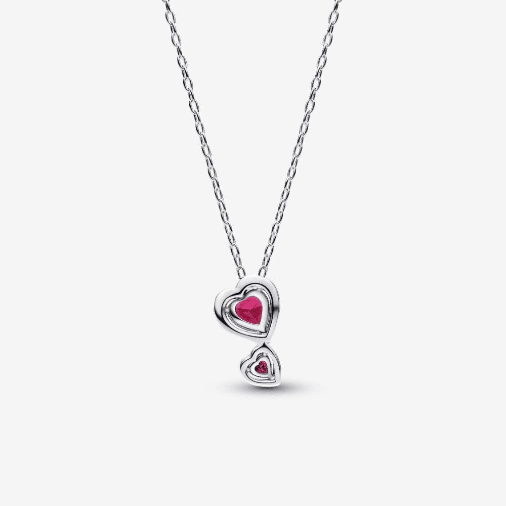 Collana Doppi Cuori Rossi