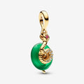 Charm Pendente Serpente Vetro di Murano verde