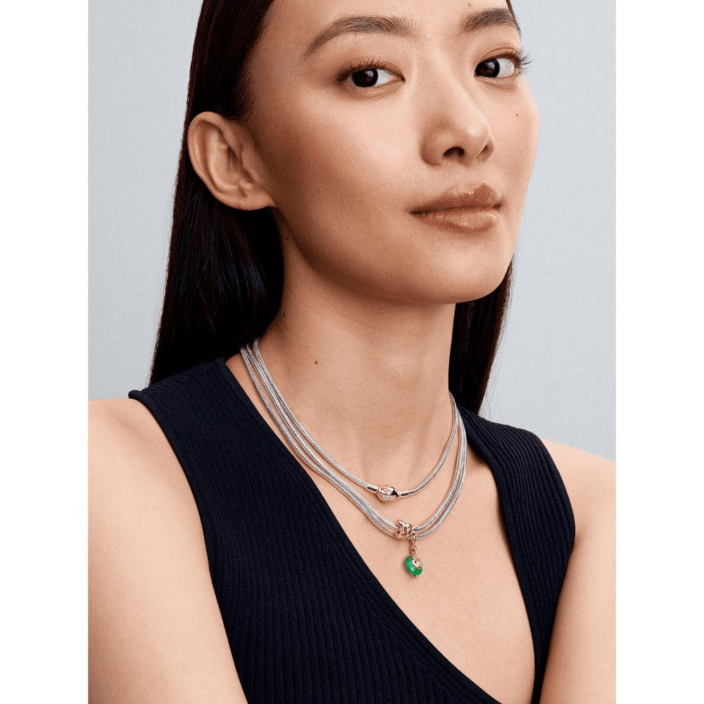 Charm Pendente Serpente Vetro di Murano verde