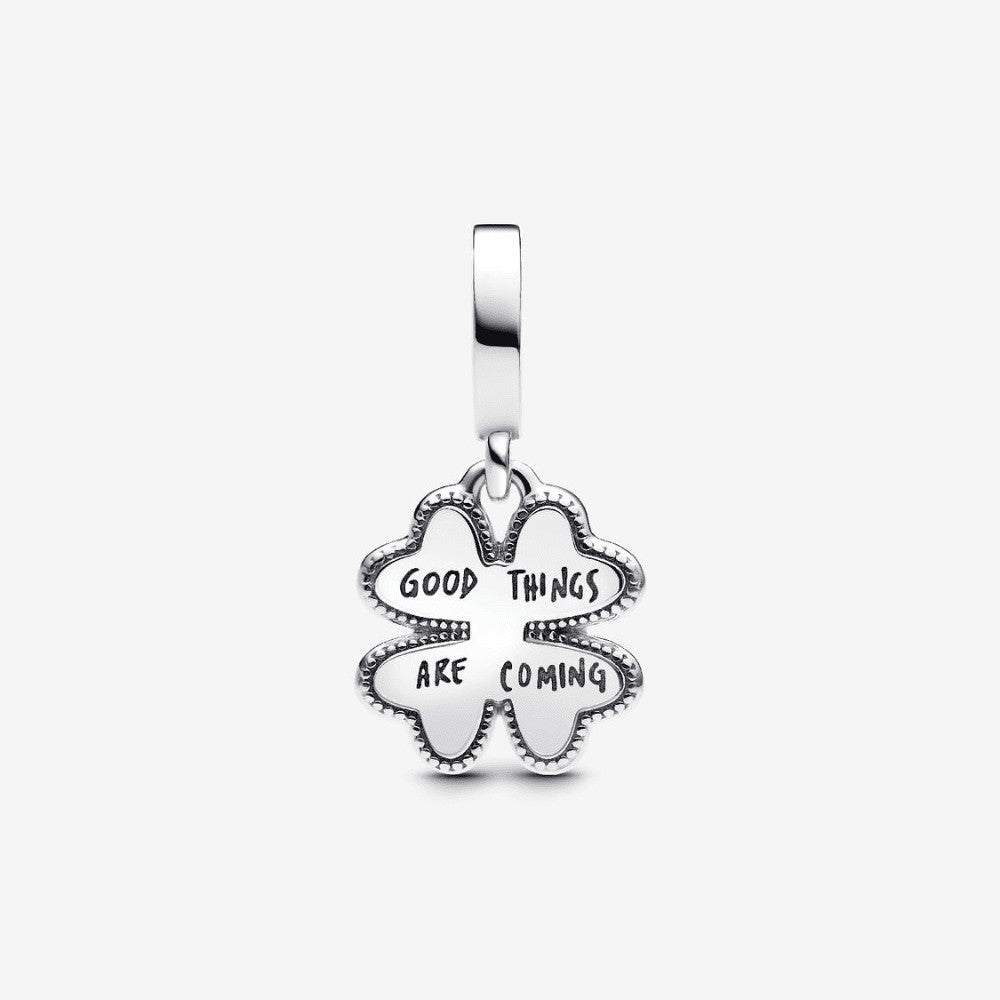 Charm Pendente Quadrifoglio Girevole