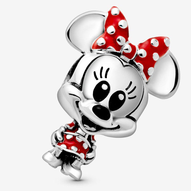 Disney, Charm Minnie con abito e fiocco a pois