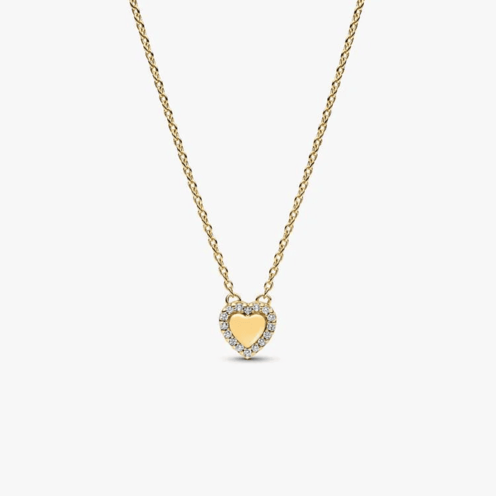 Collana Cuore e Pavé da incidere