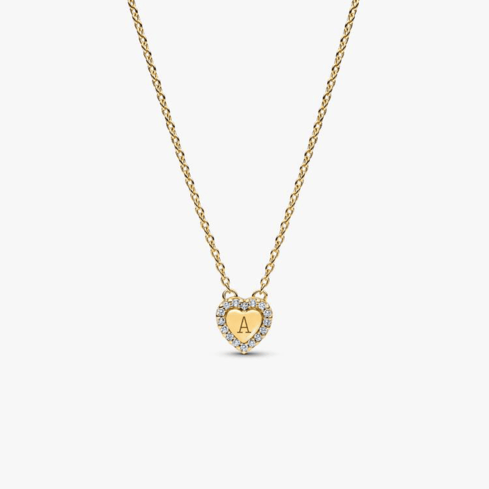 Collana Cuore e Pavé da incidere