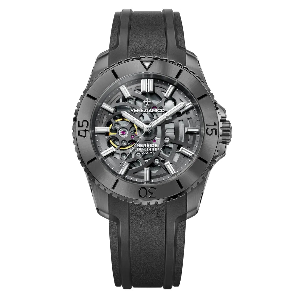 Venezianico Nereide Ultraleggero 42 3921509 PVD gunmetal, quadrante scheletrato