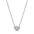 Collana Cuore Splendente con Pietra