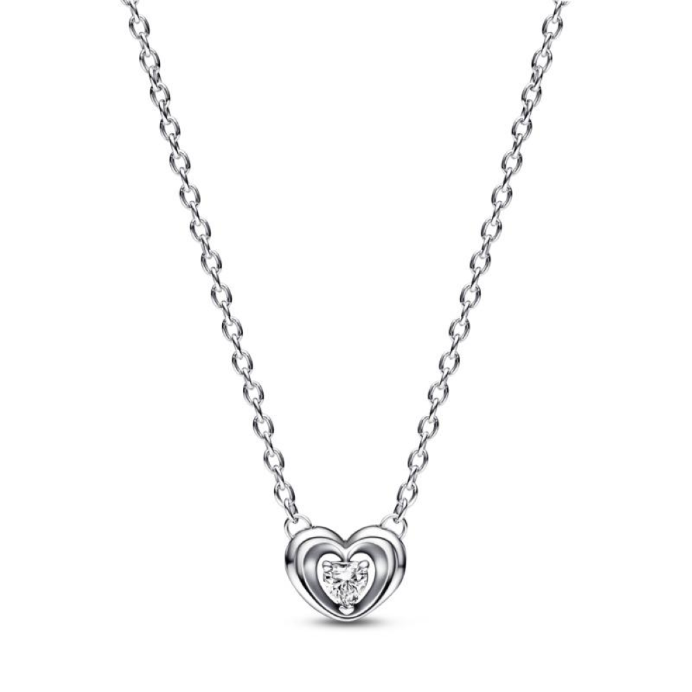 Collana Cuore Splendente con Pietra