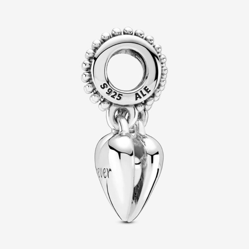 Charm pendente con due cuori Zia e nipote