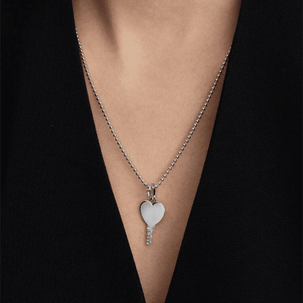 Pendente Chiave a Cuore da incidere