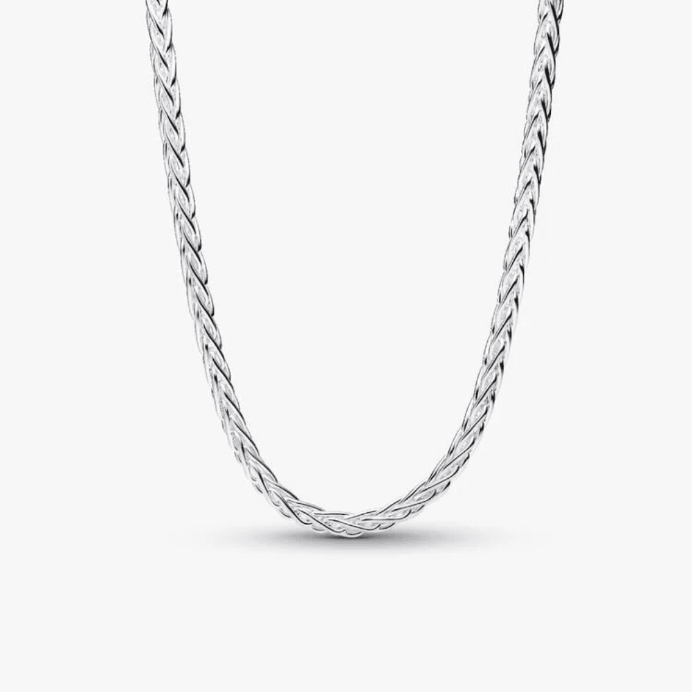Collana Maglia Coda di Volpe con Chiusura Pavè