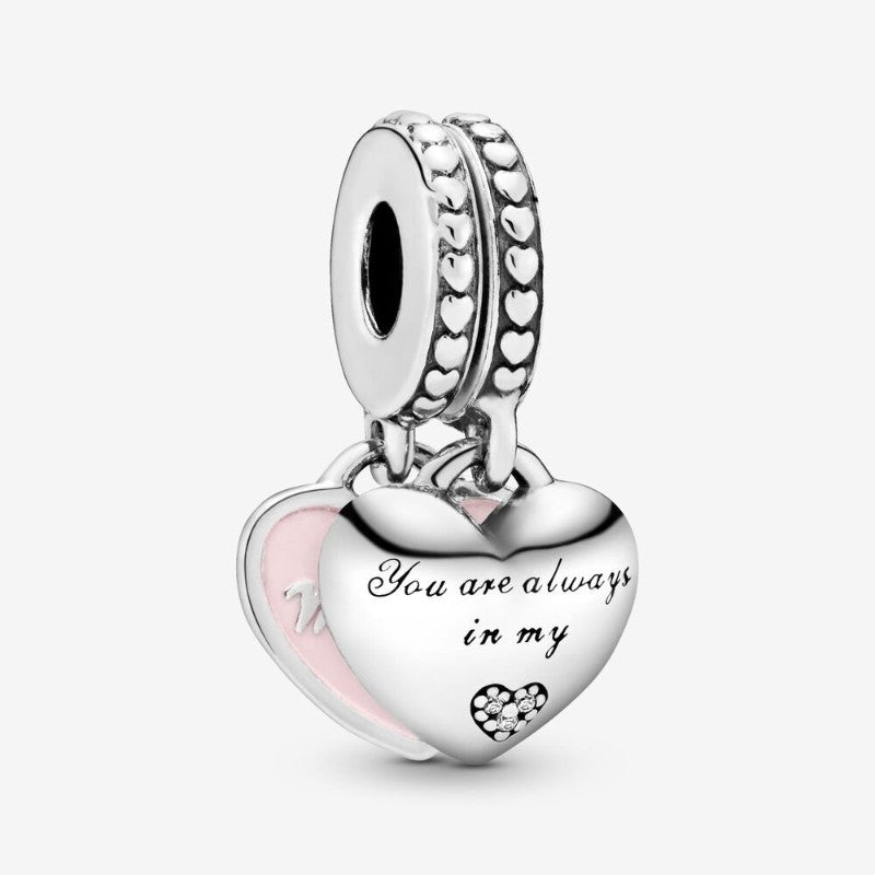Charm pendente cuori mamma e figlia