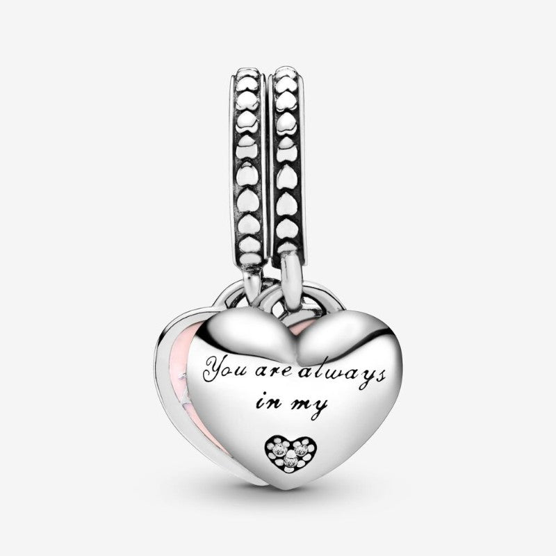 Charm pendente cuori mamma e figlia