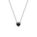 Collana Cuore in Rilievo Nero