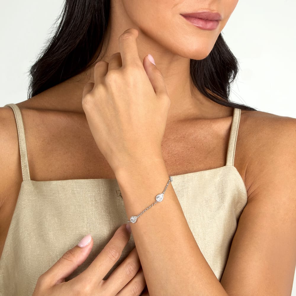 Bracciale Duchessa a Catena in Argento e Zirconi Bianchi – Morellato SBRA02 indossato
