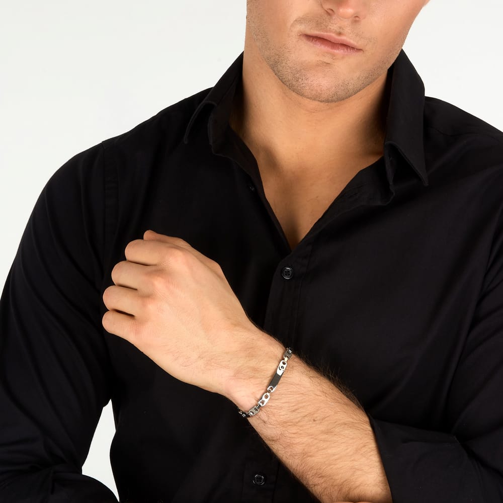 Bracciale Motown a Catena in Acciaio e Zirconi Blu – Morellato SALS125 indossato