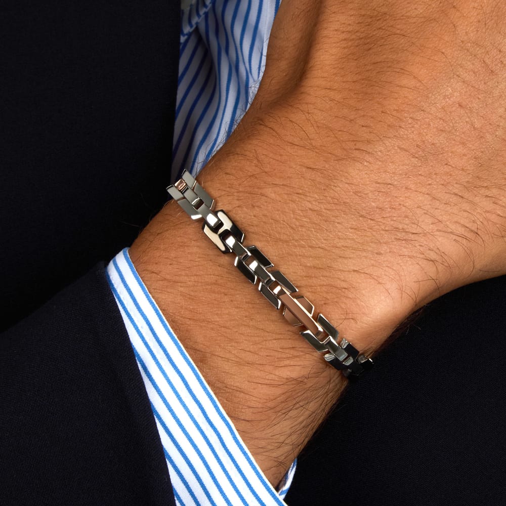 Bracciale Prisma a Catena in Acciaio Bicolore – Morellato SARN06 indossato