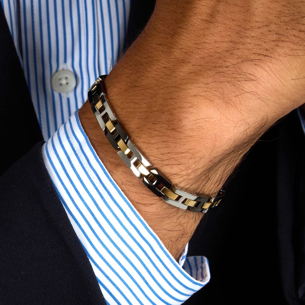 Bracciale Prisma a Catena in Acciaio Bicolore – Morellato SARN07 indossato