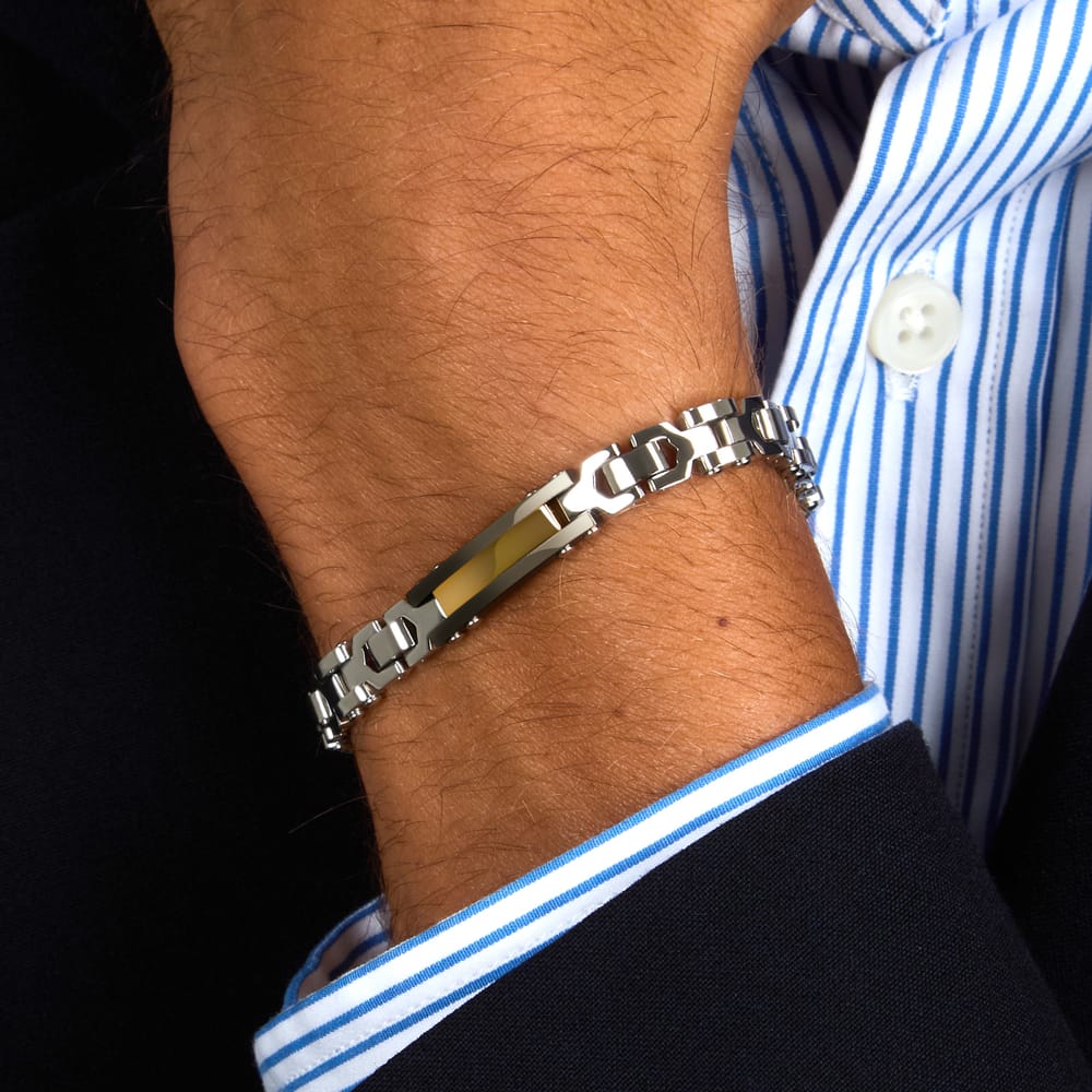 Bracciale Prisma a Catena in Acciaio Bicolore – Morellato SARN09 indossato