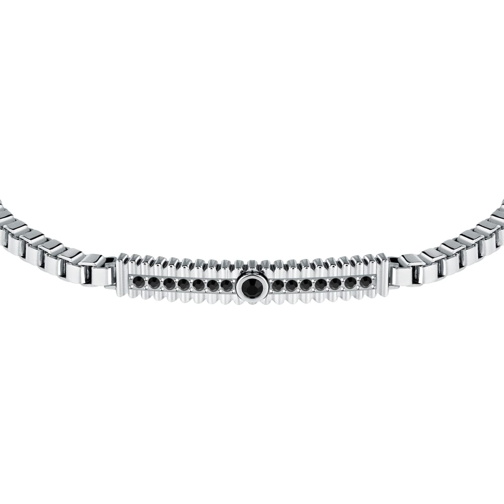 Bracciale Urban in Acciaio e Cristalli Neri – Morellato SABH33