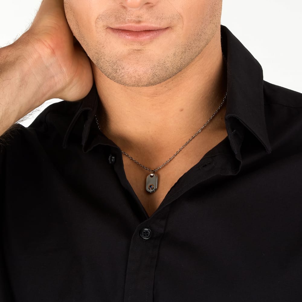 Collana Motown con Pendente in Acciaio e Zirconi Blu – Morellato SALS124 indossato